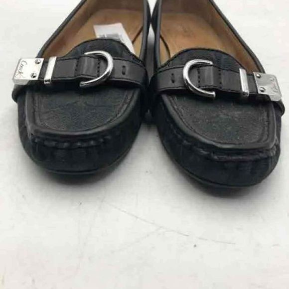 Coach Designer Black Loafer Flats - Size Women's 7 - Picture 2 of 7